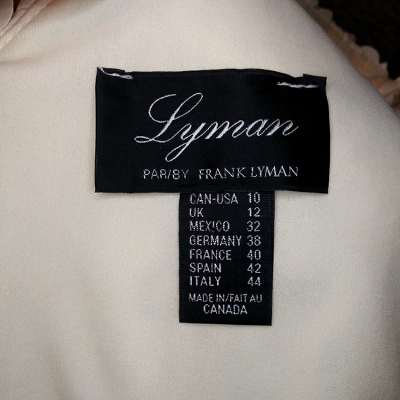Frank Lyman Ivory 3-Dimensional Rose Petal Design Special Occasion Sheath Dress - Picture 10 of 14